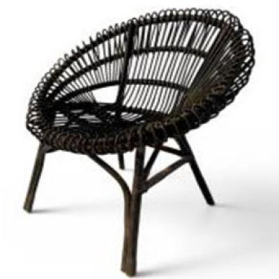 Chair Rattan Black